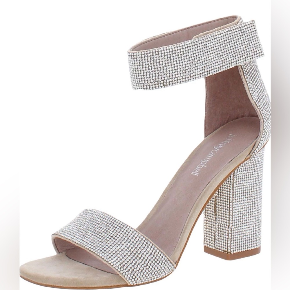 JEFFREY CAMPBELL -KASSIDY SANDAL NUDE SUEDE CHAMPAGNE
